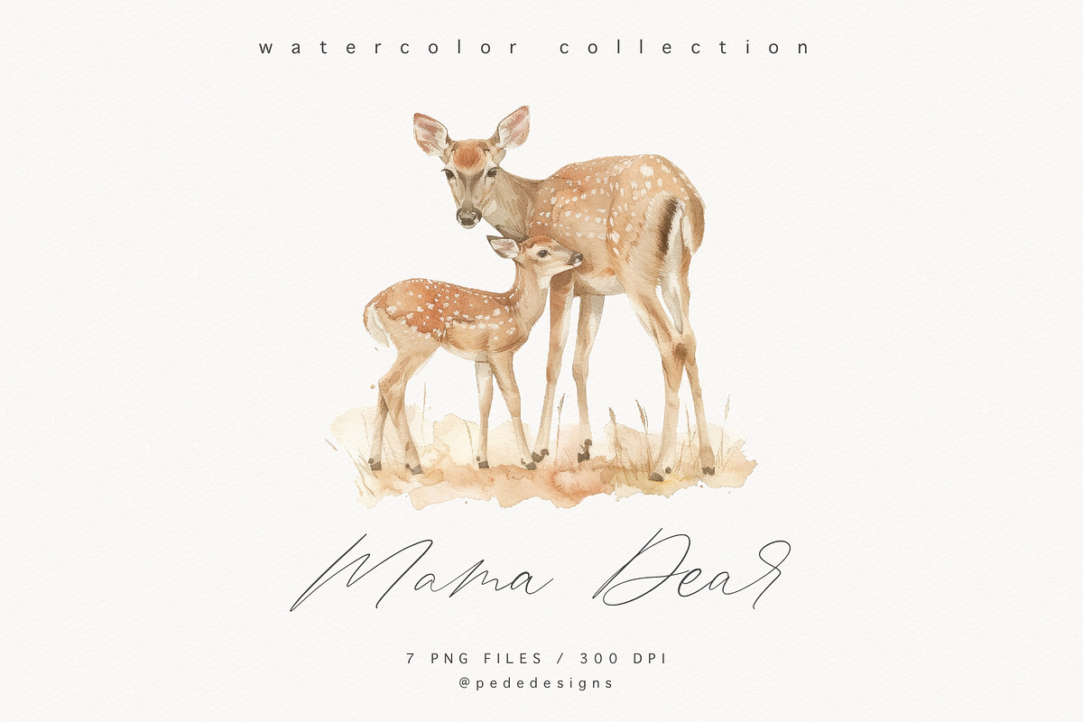 Mama Deer, an Animal Illustration by PeDe Designs (Photo 11 of 18)