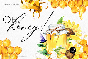 Honey Bee Watercolor