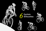 Cycling cyclists silhouettes set, a Person Illustration by Kluva's Wavy Silhouettes (Thumbnail 1 of 4)