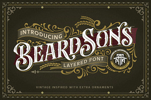 Beardsons - Layered Font