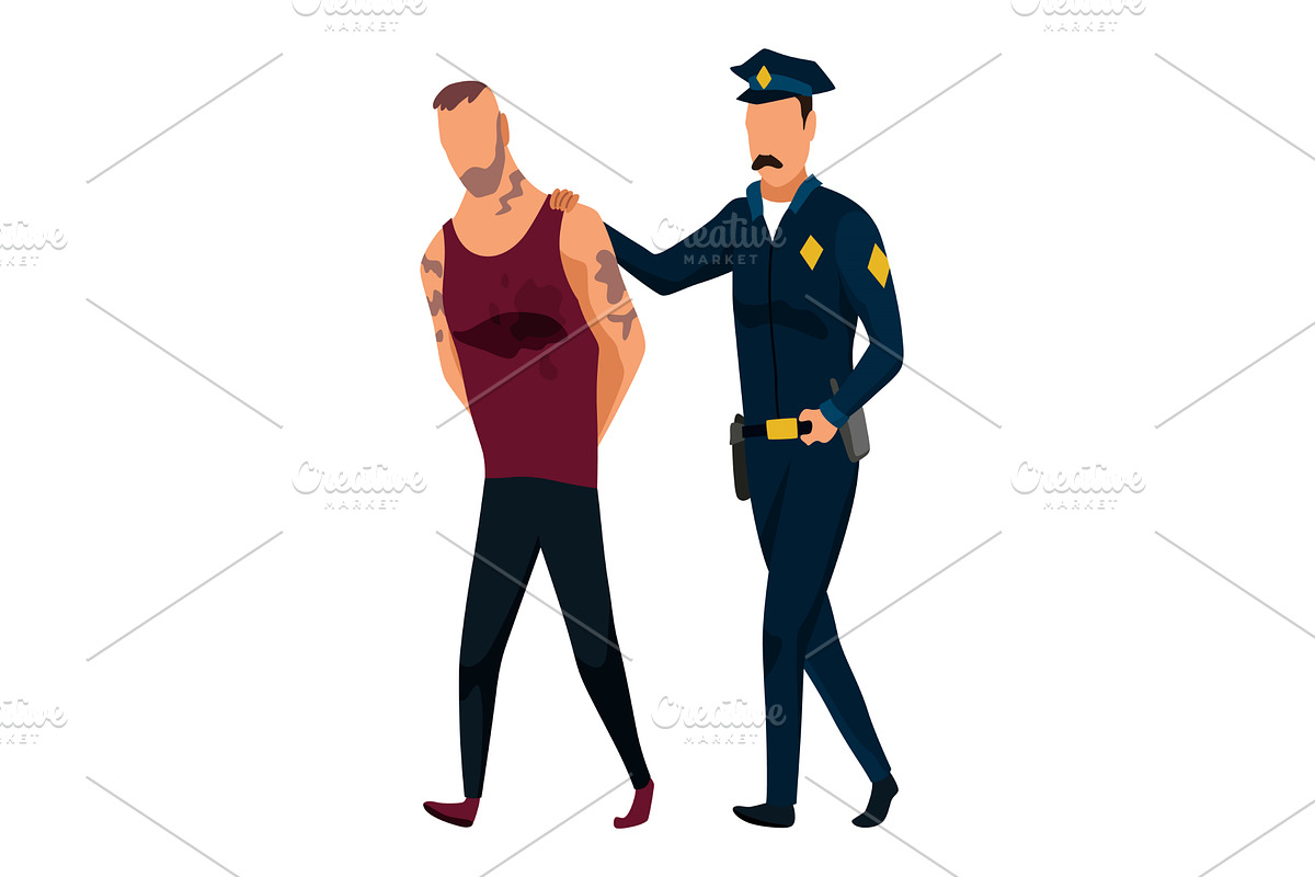 Police station employees or, an Object Illustration by Things for designers