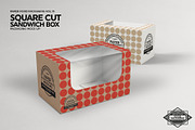Square Cut Sandwich Box Mockup, a Packaging Mockup by INCDesign (Thumbnail 3 of 6)