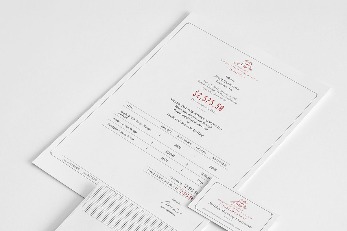 Elegante Store Stationery Set, a Stationery Template by theBrandLab.io (Photo 1 of 3)
