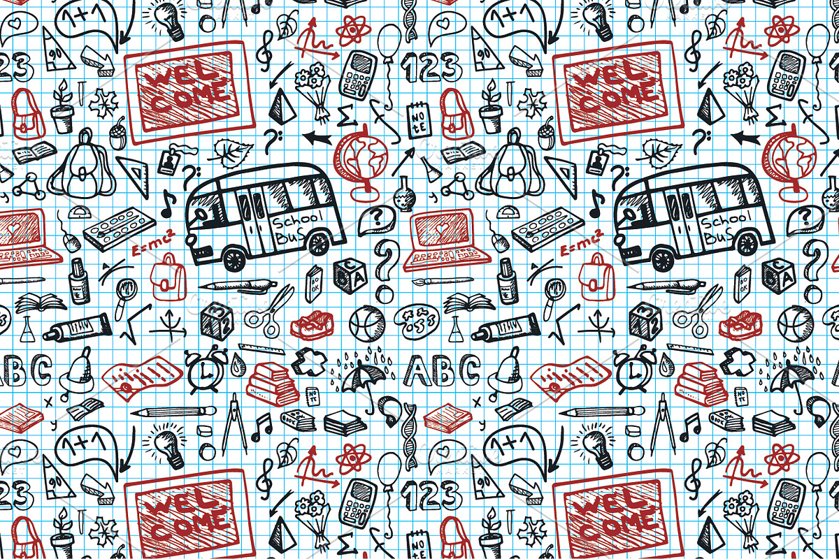 Back to School.Seamless pattern preview 2