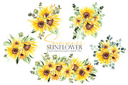 Watercolor flower - Summer Sunflower, an Illustration by Beigetime (Thumbnail 3 of 9)