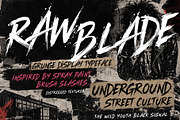 RawBlade - Grunge Display Typeface, a Handwritten Font by HypeWorksCo (Thumbnail 1 of 10)