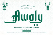 Awaly - Arabic Font Style Typeface, a Handwritten Font by Afkari Studio (Thumbnail 1 of 10)