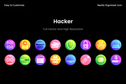 Hacker Gradient Icon Set, a Duotone Icon by Wencory (Thumbnail 1 of 2)