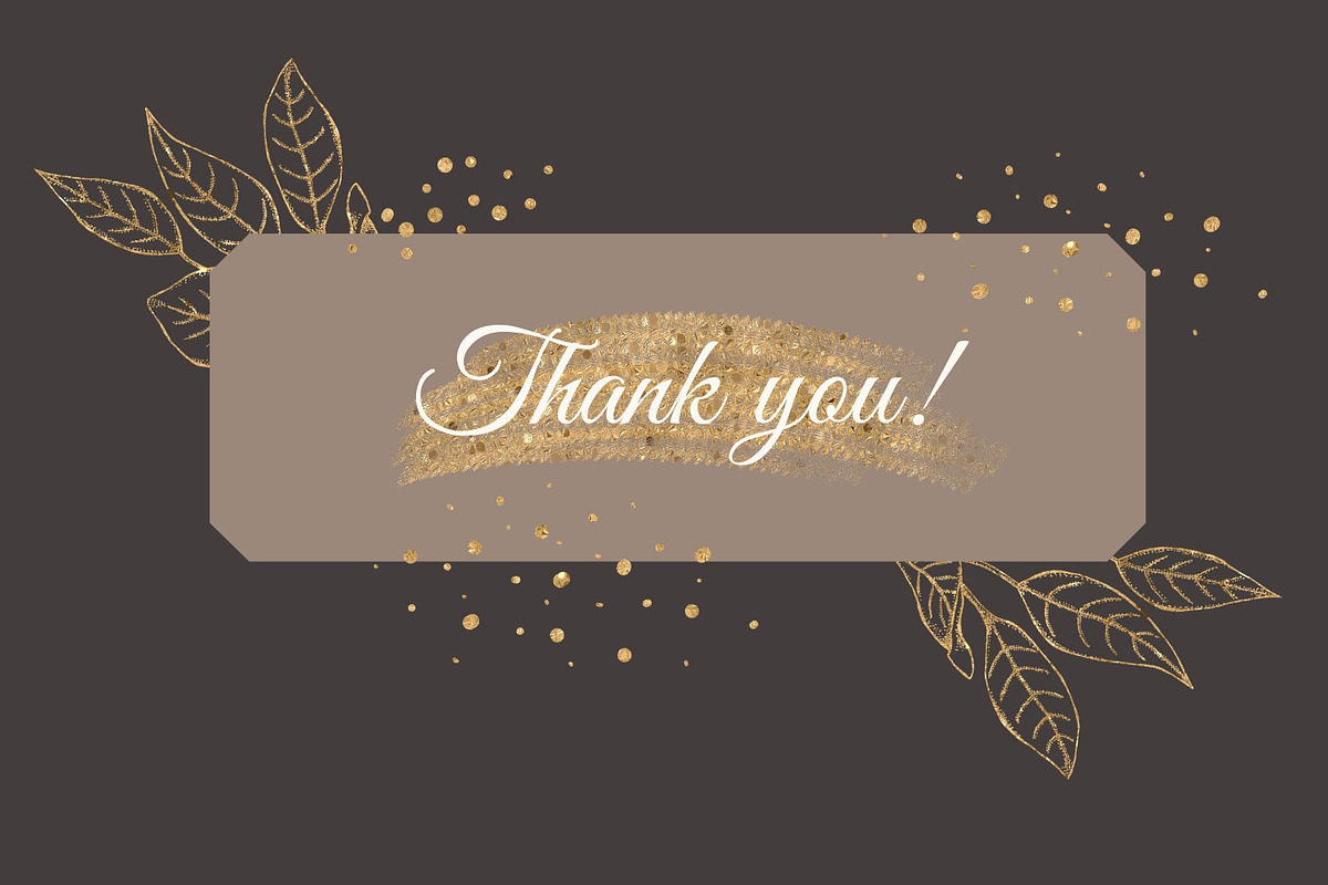 Gold line flowers & strokes clipart, a Decorative Illustration by Mrs.Swan_Design (Photo 7 of 7)