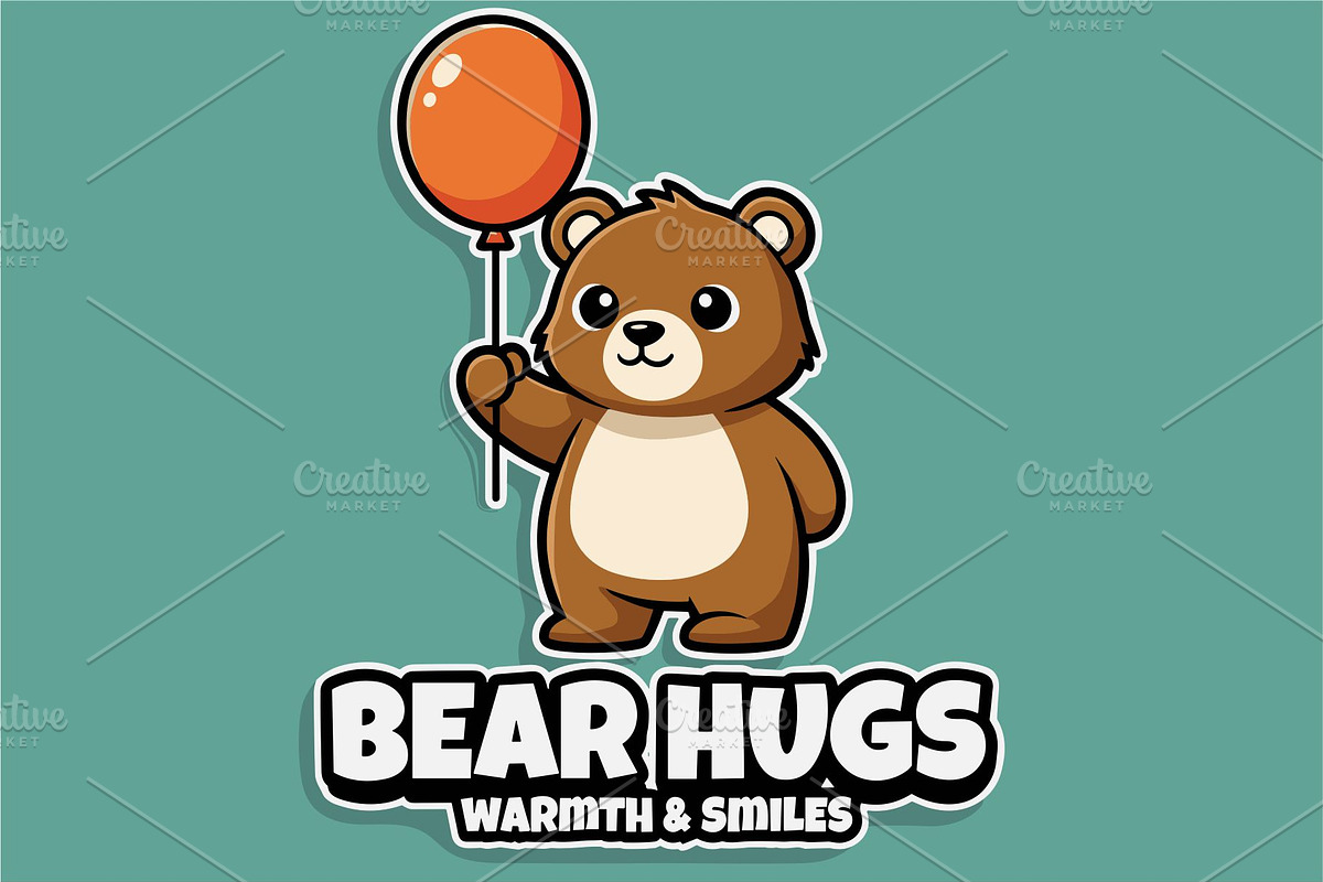 Bear Hugs Warmth & Smiles, an Animal Illustration by Izdihaar_Studio (Photo 1 of 3)