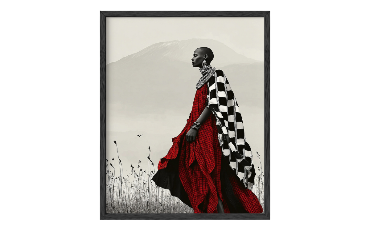 African Maasai Warrior Sunrise Art, a Person Illustration by PrintablesByFranklyn (Photo 1 of 6)