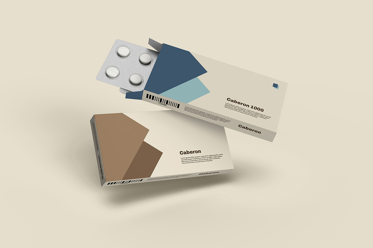 Medicine Box Packaging Mockup, a Packaging Mockup by Illusiongraphic (Photo 2 of 22)