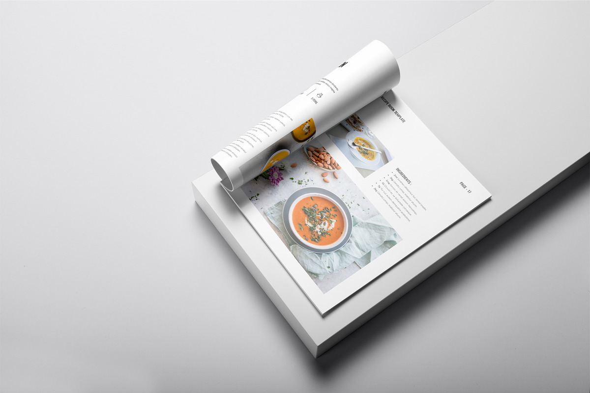 Recipe Cookbook Template, a Magazine Template by DesignCrest (Photo 8 of 17)