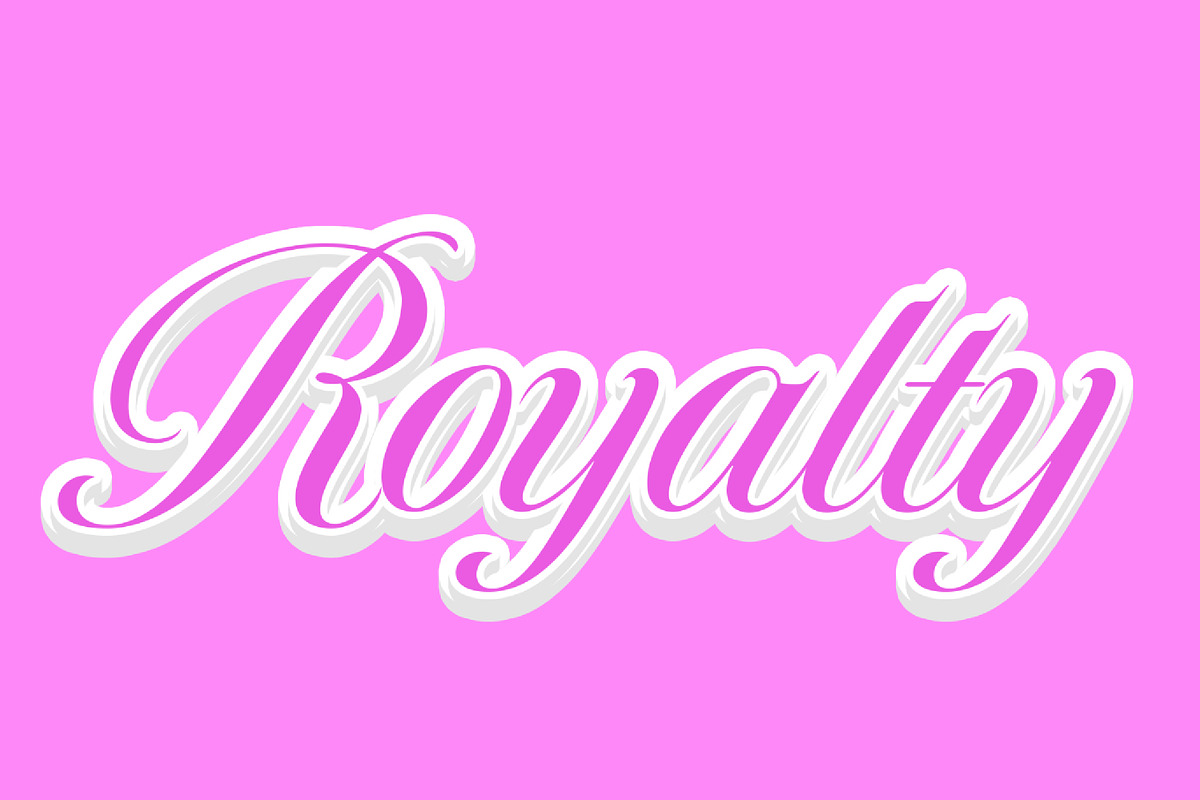 Royalty Script Text Effect