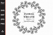 Floral wreath SVG, Wedding wreath, an Object Graphic by ClipartMuchLove (Thumbnail 1 of 7)