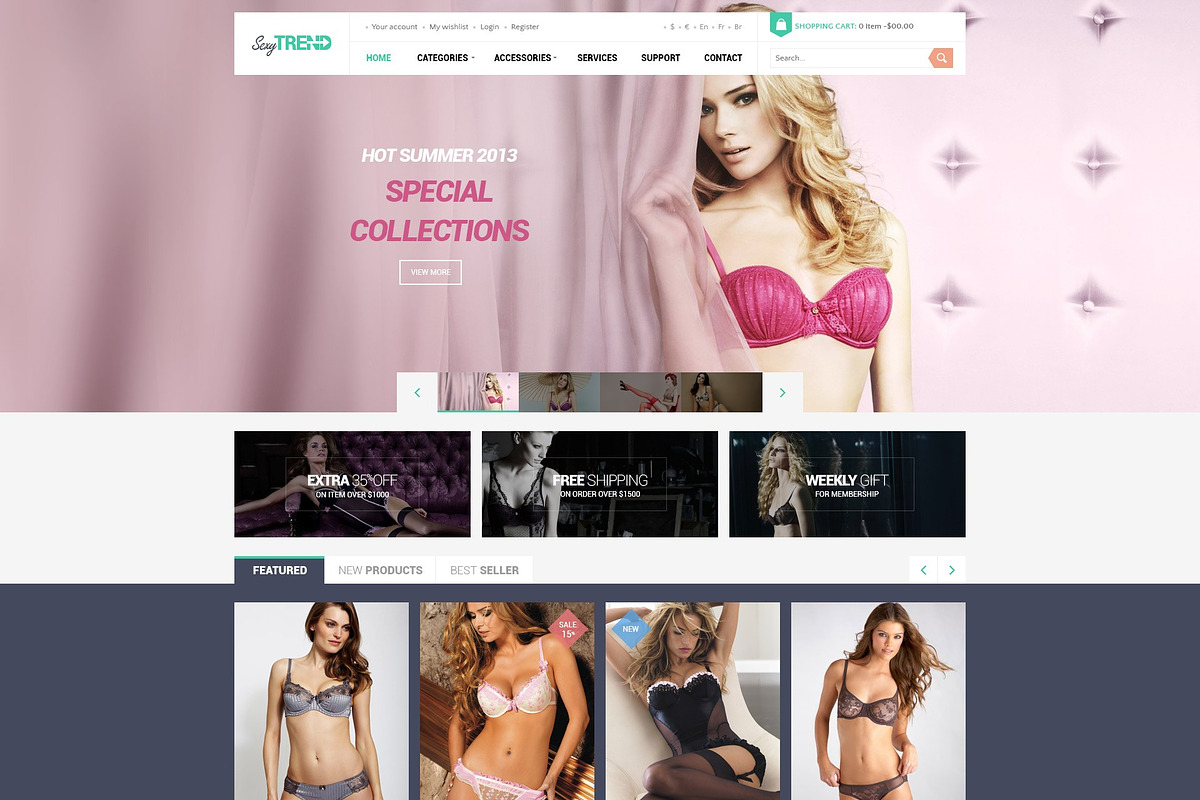 Trend- Ecommerce PSD, a Websites & App Template by Puzzthemes