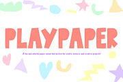 Playpaper! A Paper Cutout Font, a Handwritten Font by deadlock studio (Thumbnail 1 of 8)