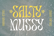 Salty Mussy - Quirky Twisted Display, a Sans Serif Font by Dharmas Foundry (Thumbnail 1 of 15)
