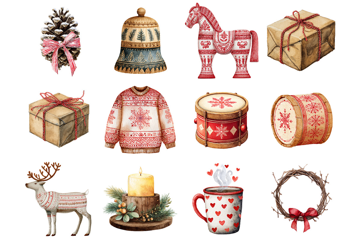 Scandia Christmas Clipart, a Graphic by CitraGraphics (Photo 3 of 4)
