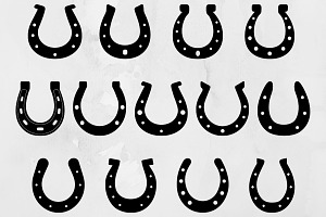 Horseshoe Silhouette SVG, an Object Illustration by newminddesign