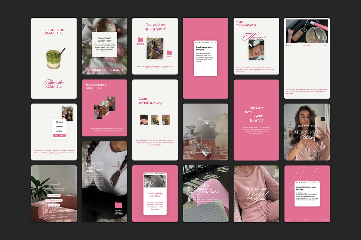 Pink iOS Core Instagram Posts, a Social Media Template by Meraki Templates (Photo 6 of 8)