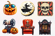 Vintage Halloween & Cinema Clipart, an Illustration by Dream Creation (Thumbnail 6 of 7)