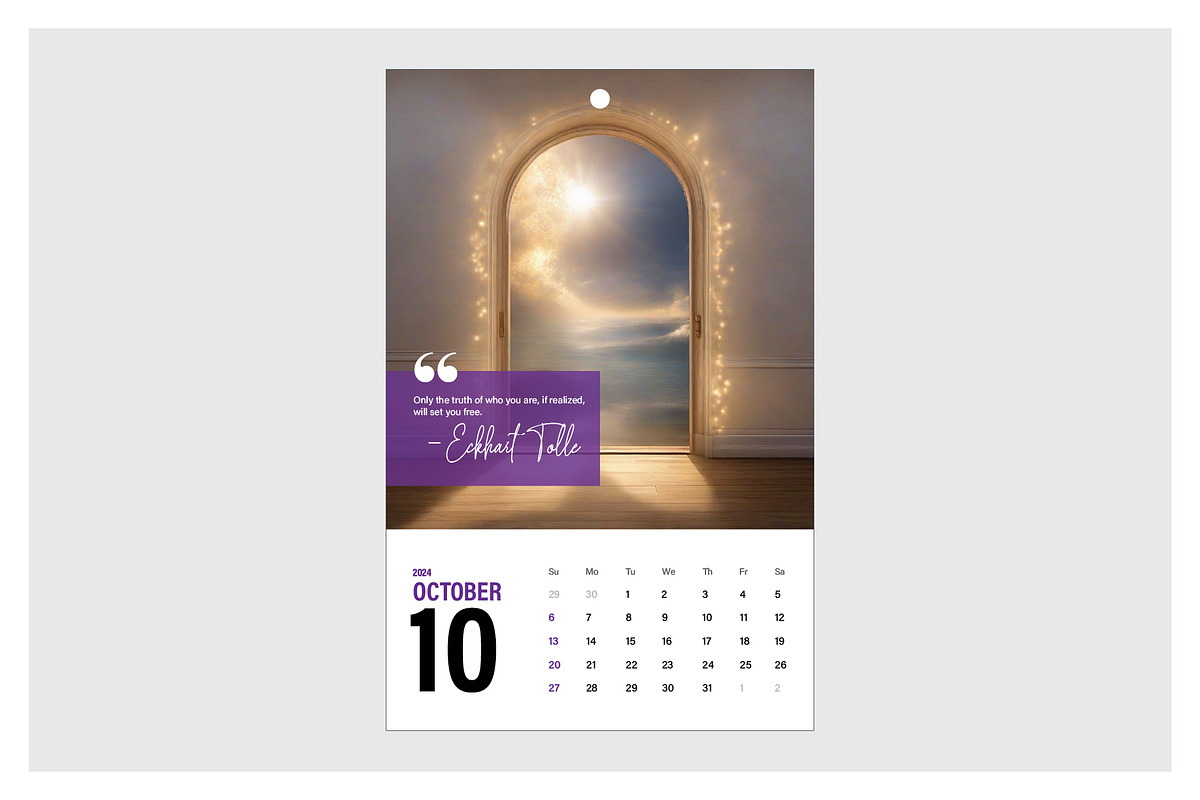 2024 Tabloid Calendar with Quotes, a Poster Template by CreativPurpose (Photo 11 of 13)