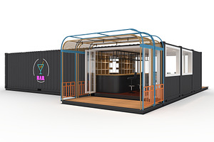 3D Model Container Bar 2, an Architecture 3D Model by SR 3D Visual