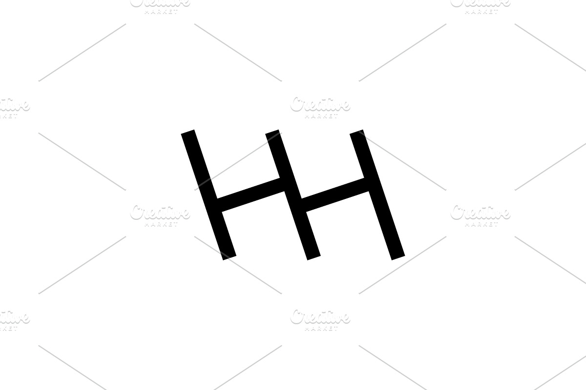 HH H Monogram Letter Logo, a Branding & Logo Template by kurostd
