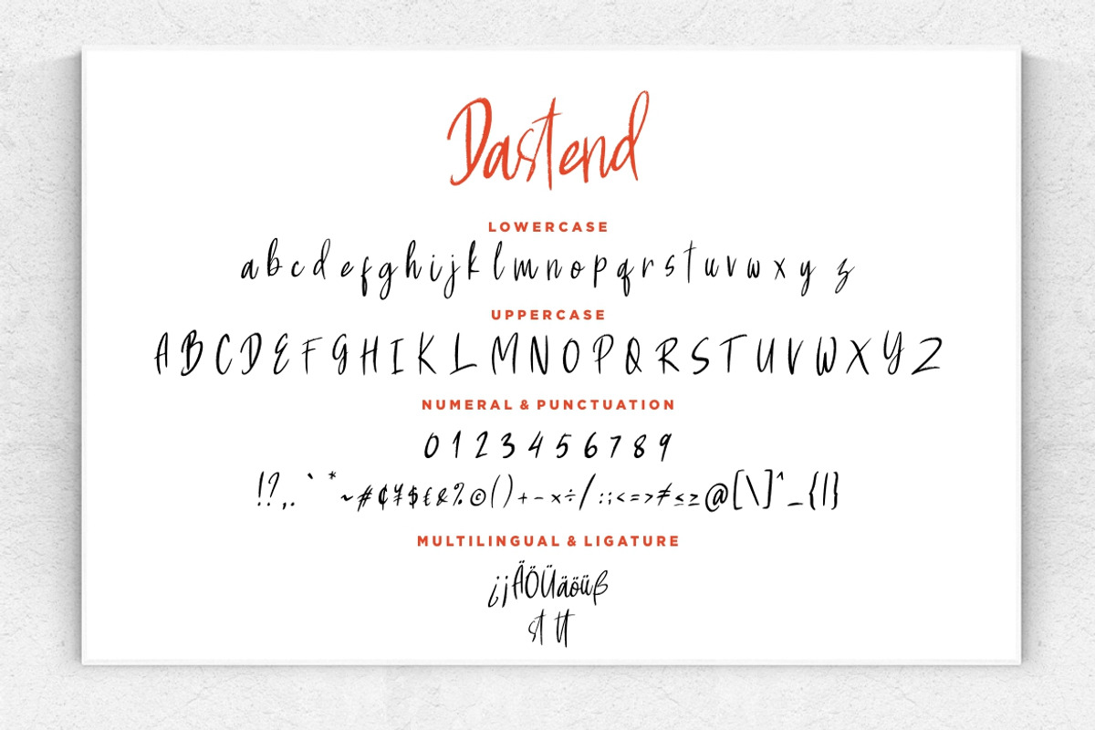 Dastend Signature Advertisement Font preview 7