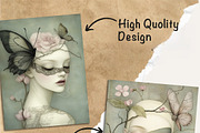 25 Lady Of Spring Digital Papers, a Person Illustration by Fusion Dream (Thumbnail 8 of 10)