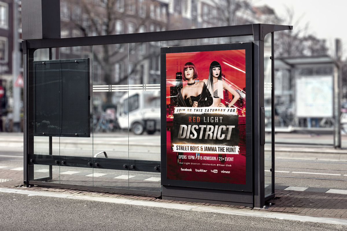 Red Light District - Flyer / Poster, a Flyer Template by VectorMedia
