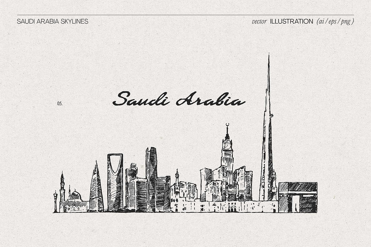 Saudi Arabia Skylines, a Work Illustration by TheMountBirdStudio (Photo 8 of 10)
