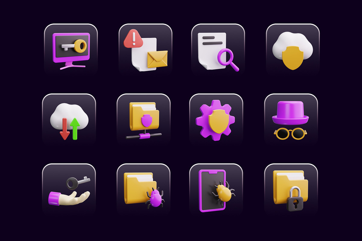 Data Security 3D Icon, an Object 3D Model by HacaStudio (Photo 4 of 5)