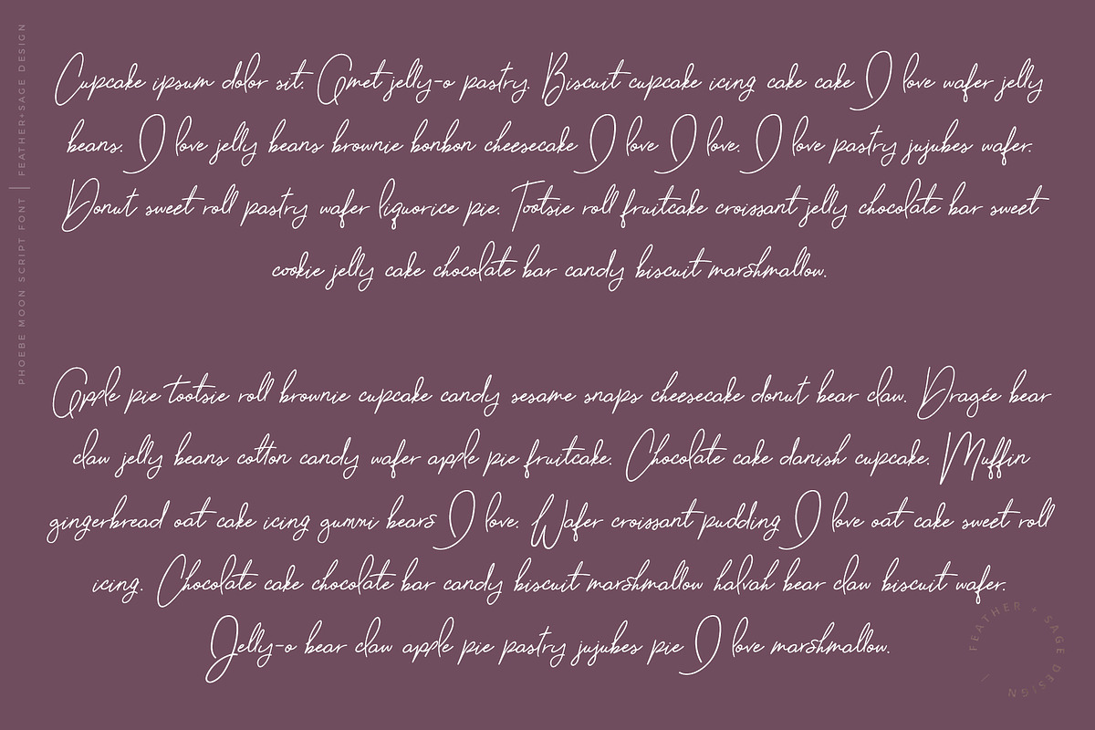 Phoebe Moon Font | Fresh Organic, a Script Font by Feather & Sage Design (Photo 20 of 24)