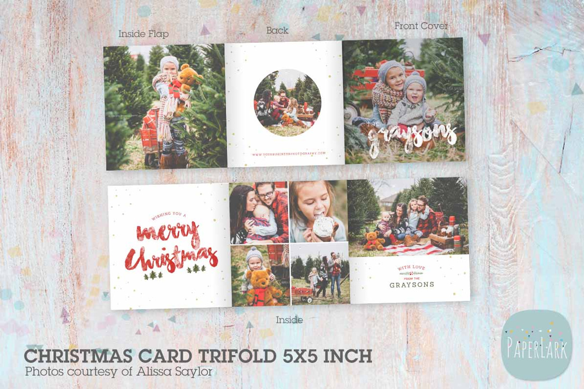 YC005 Christmas Trifold Card, a Card Template by Paper Lark