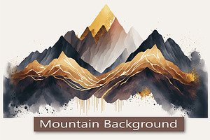 Watercolor Mountain Background