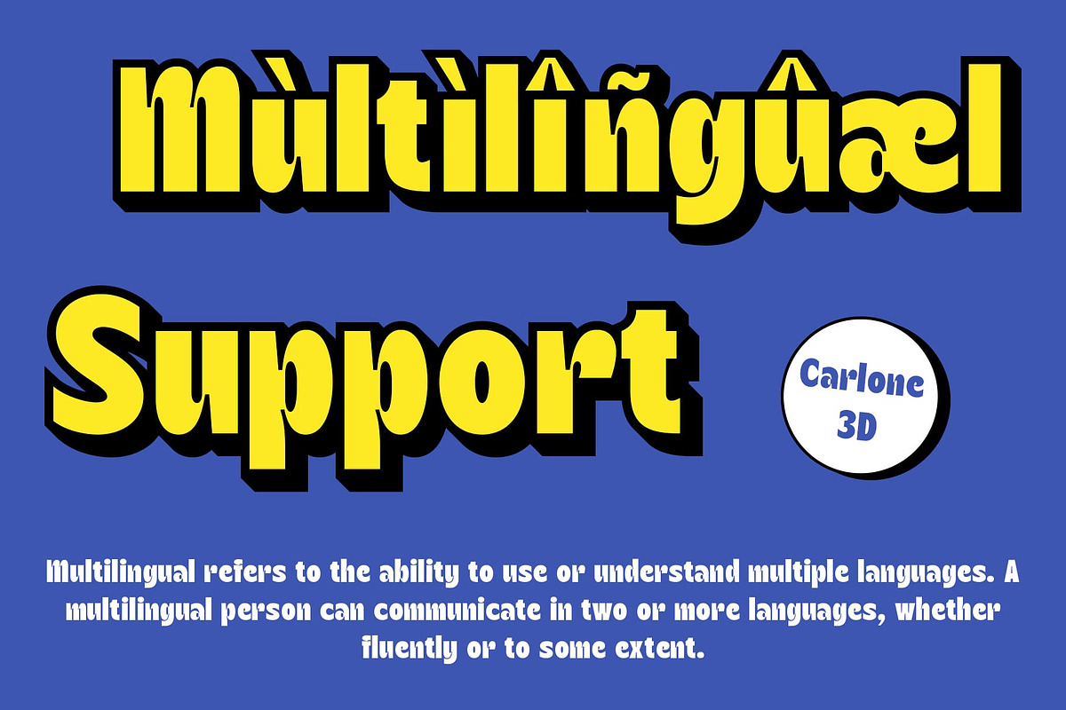 Carlone 3D, a Sans Serif Font by Craft Supply Co. (Photo 5 of 8)