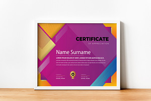 Abstract Certificate Design Template