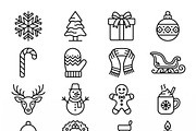 Bundles Winter Holiday Outline Icons, an Outline Icon by adenpinkstore (Thumbnail 10 of 11)