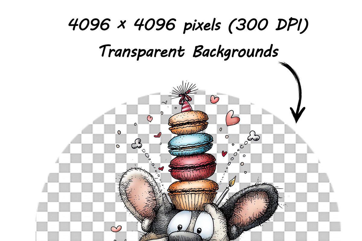 30 whimsical dog birthday clipart, an Illustration by one-touch (Photo 10 of 17)