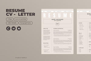 Minimal Resume Template CV, a Resume Template by Studio Temply