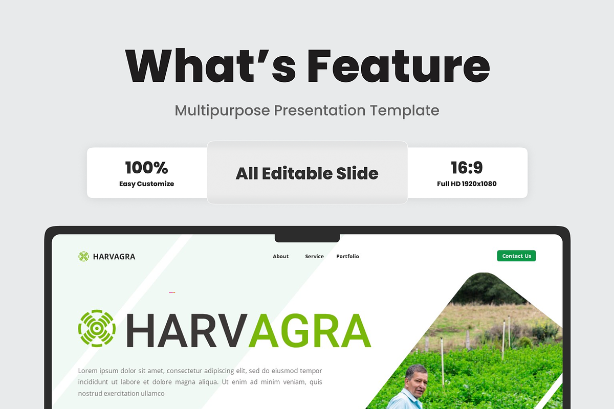 Agriculture Presentation PowerPoint, a Presentation Template by SquidPixey (Photo 2 of 6)