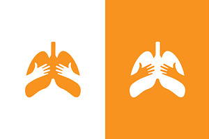 Unique lungs and hands logo, a Healthcare Illustration by GraphiShop