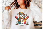 Patchwork Snowman Png, Merry Christm, an Illustration by Designking (Thumbnail 6 of 6)