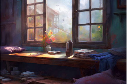 Cozy window place for meditation, an Architecture Photo by Ylivdesign