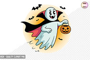 Halloween Ghost Clipart Bundle, a Graphic by crative8112 (Thumbnail 4 of 11)