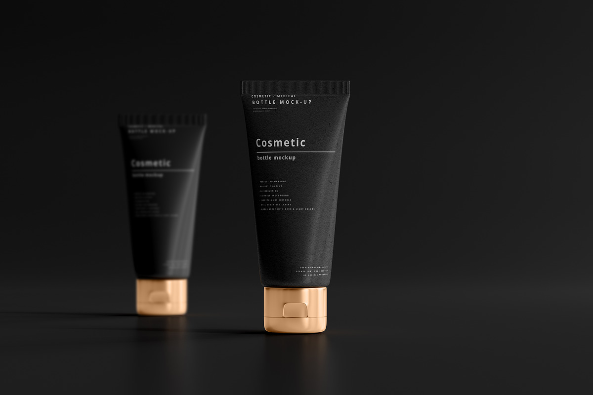 Dark Cosmetic Branding Mockups, a Cups & Container Mockup by pmvch (Photo 31 of 86)