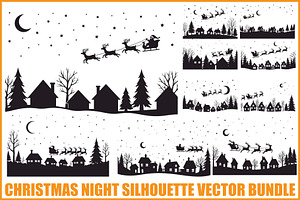 Santa Sleigh Vector Bundle, an Illustration by Amazin_art