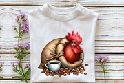 Quirky Rooster with Coffee Clipart, an Illustration by Rose Art (Thumbnail 7 of 7)
